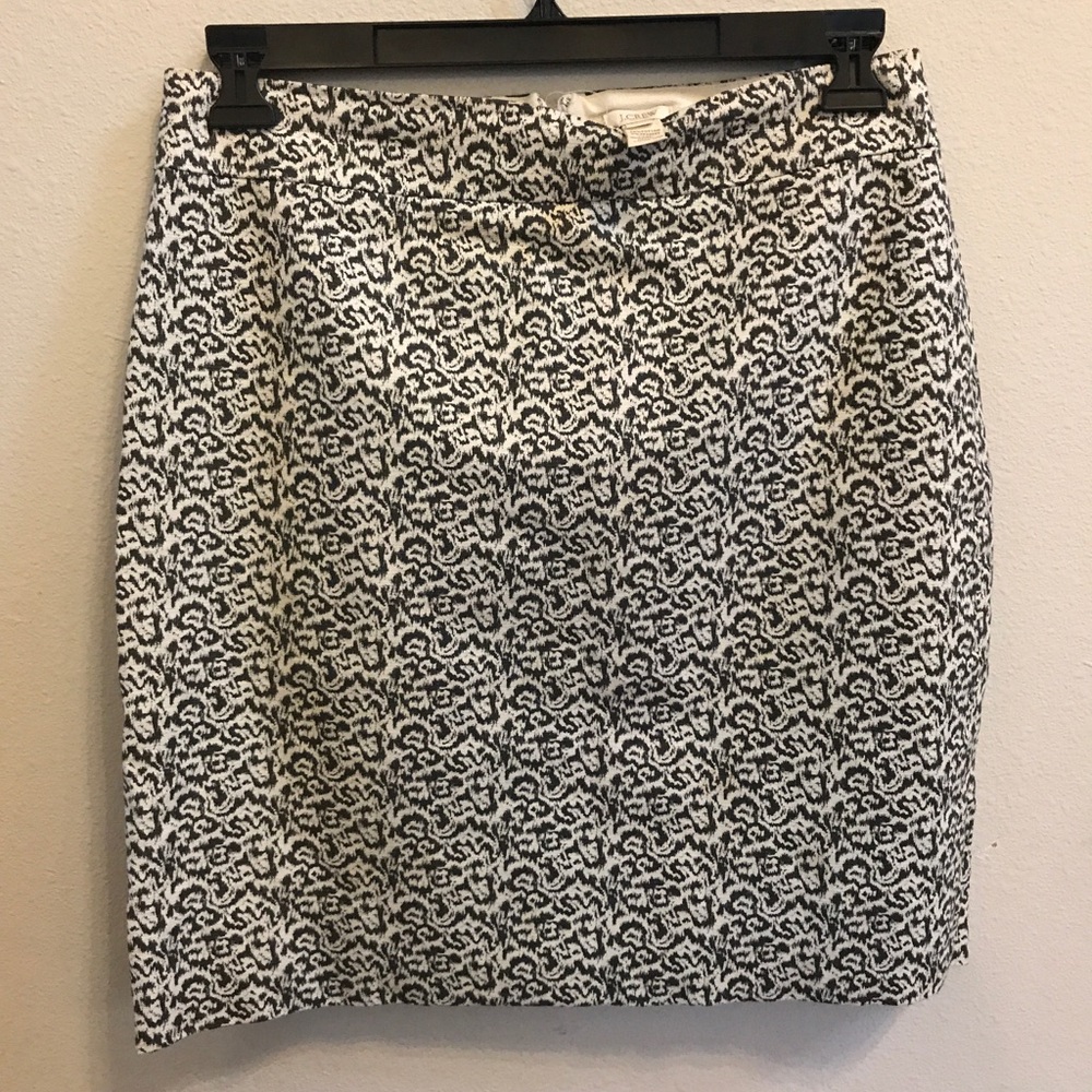 J. Crew Patterned Pencil Skirt